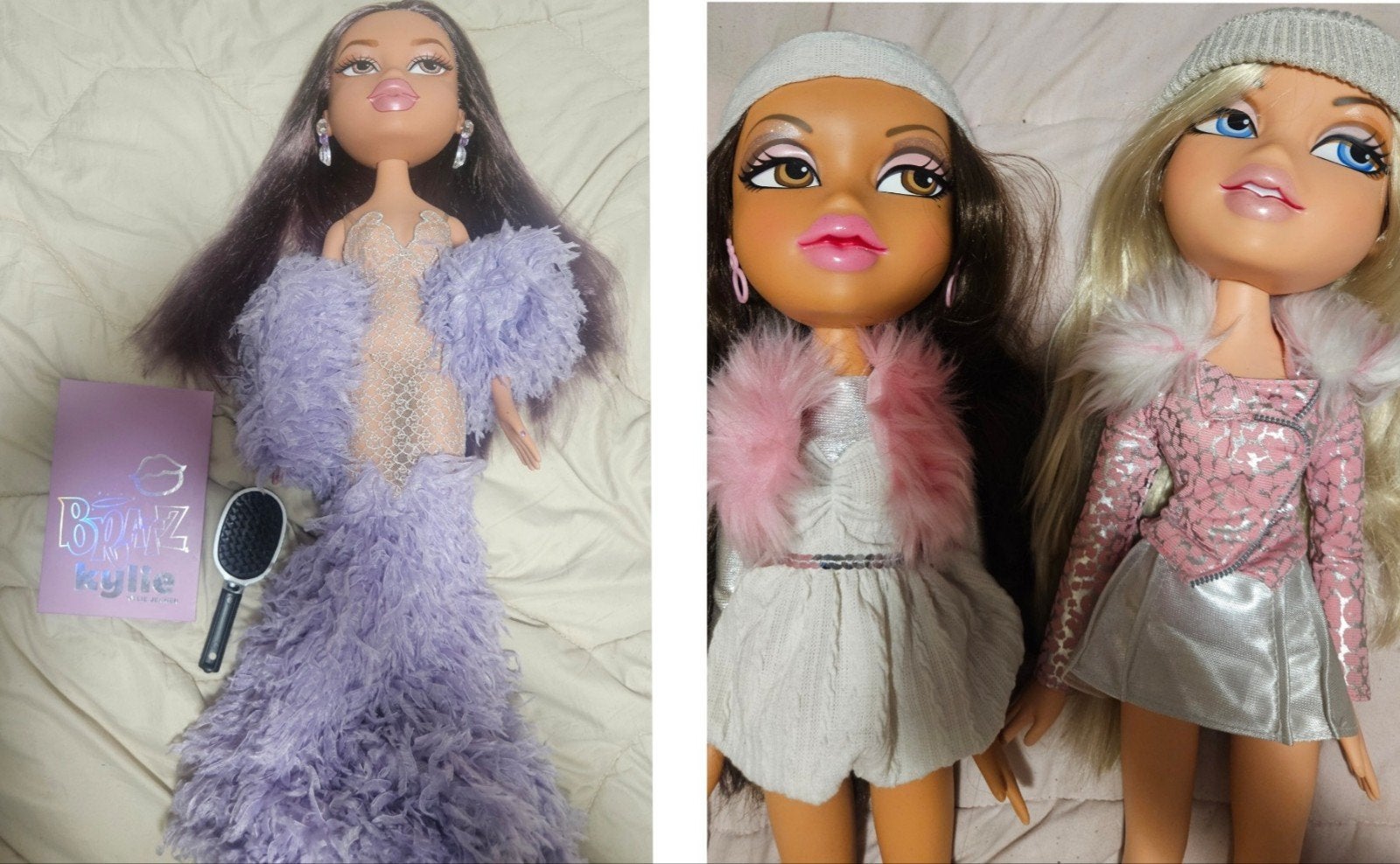 3x Bratz 60cm Kylie Jenner + Pink Winterdream Yasmin & Cloe, Ophalen of Verzenden, Nieuw, Overige typen