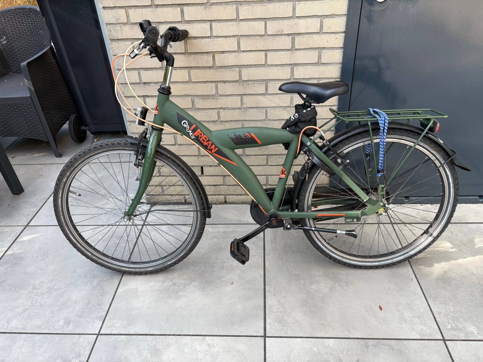 Stoere Bikefun Urban Grunge Fiets 24 inch - 3 versnellingen, Fietsen en Brommers, Fietsen | Jongens, Terugtraprem, Versnellingen