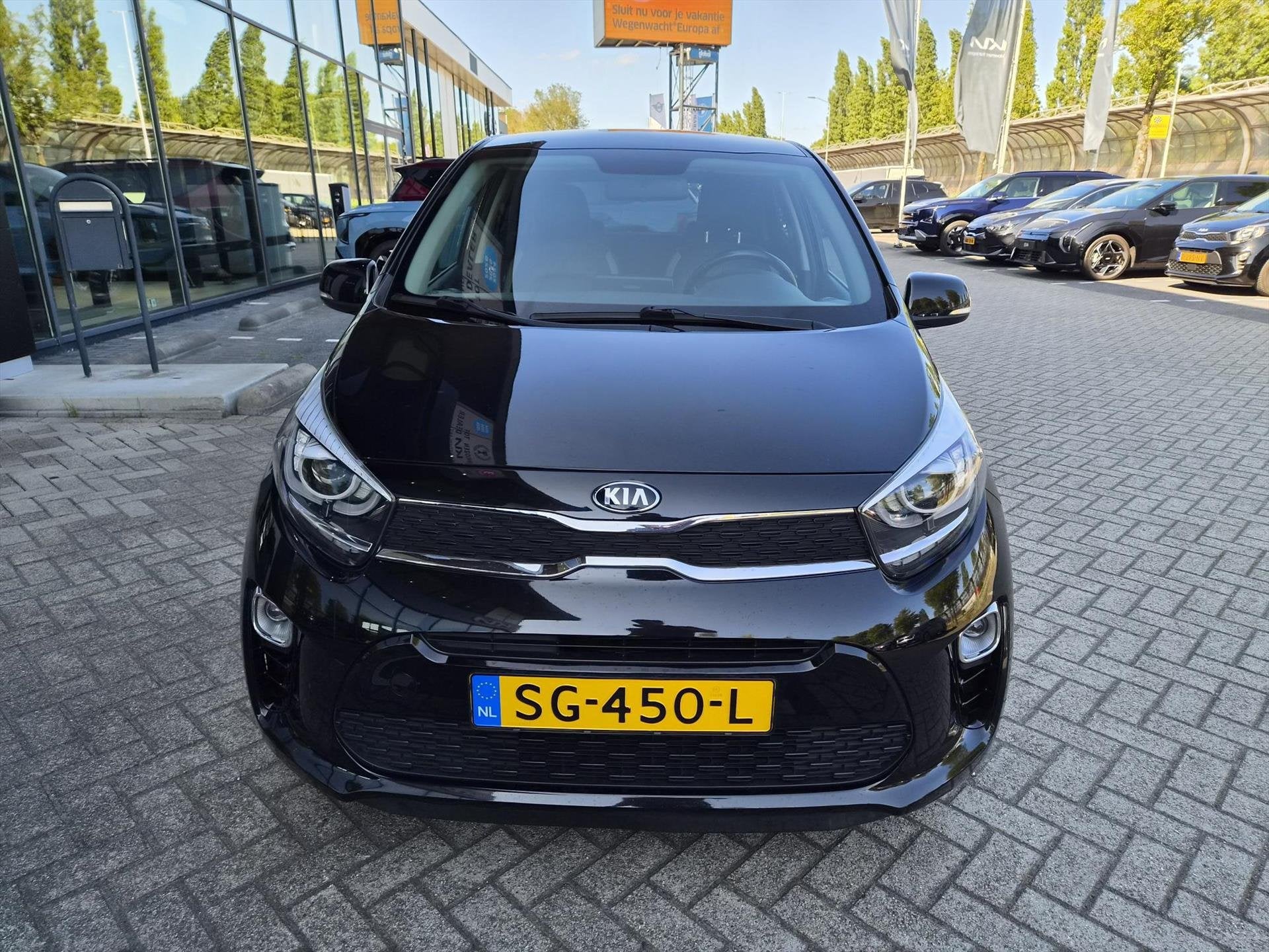 Kia Picanto 1.0 MPi 67pk 4-zits Design Edition Leer/ Navi/ C, Voorwielaandrijving, Gebruikt, 4 stoelen, Zwart
