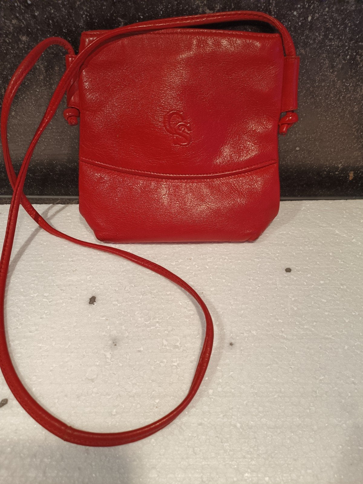 Carla Sabe Rode Schouder/Crossbody Tas, Ophalen of Verzenden, Zo goed als nieuw, Rood, Schoudertasje