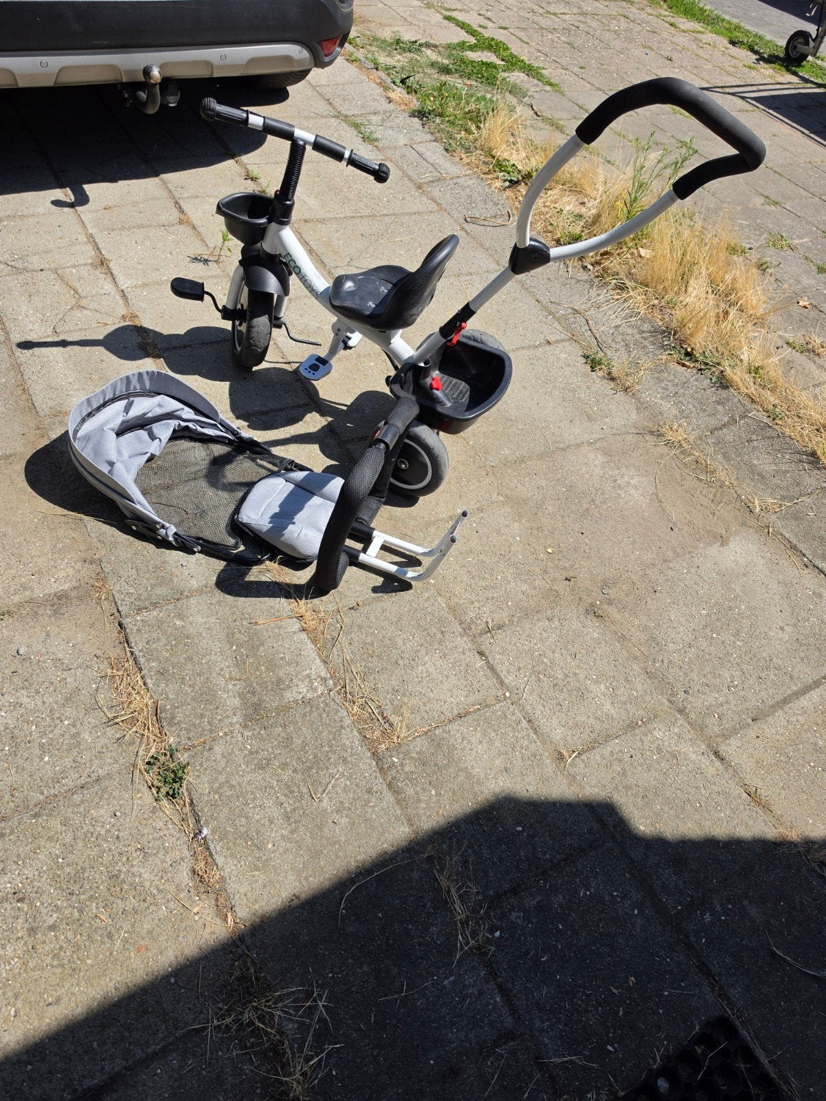 leuk kinder duw fietsje driewieler, Ophalen, Gebruikt, Duwstang