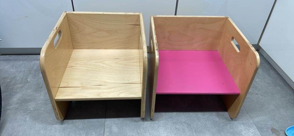 2x Kinderkruk/ opstapje - Hout, Ophalen, Gebruikt, Stoel