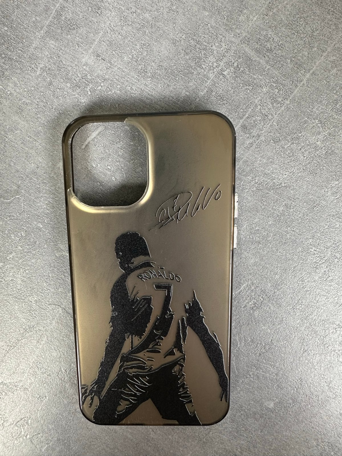Gloednieuw iPhone hoesje - Ronaldo design (12 t/m 15), Kunststof, Zwart, Overige merken, Nieuw
