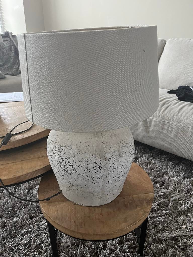 2 Light & Living lampen met ijsblauwe kap, Ophalen, Overige kleuren, Rond, Zo goed als nieuw