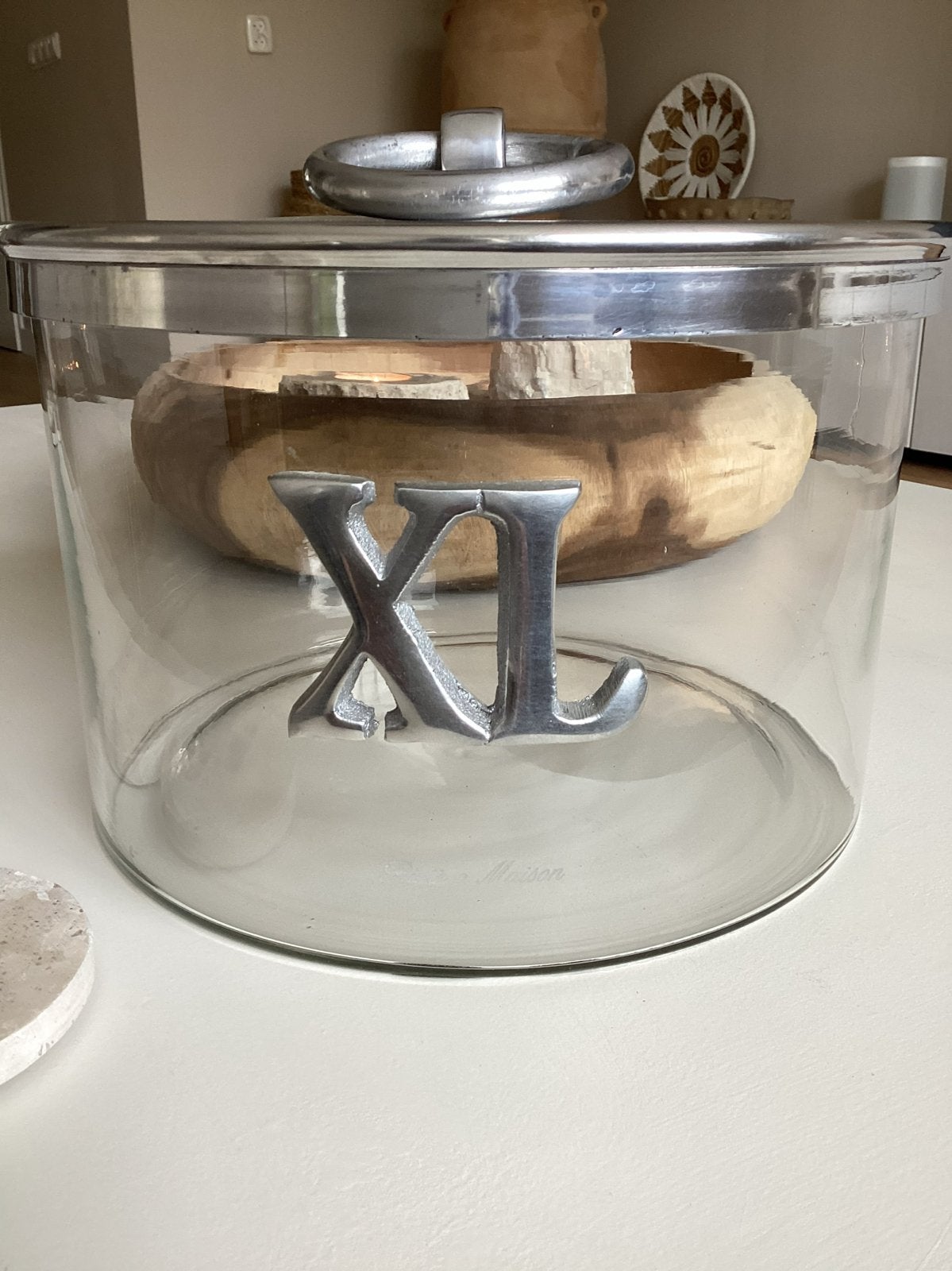 XL voorraadpot glas Riviera maison, Ophalen, Gebruikt, Glas