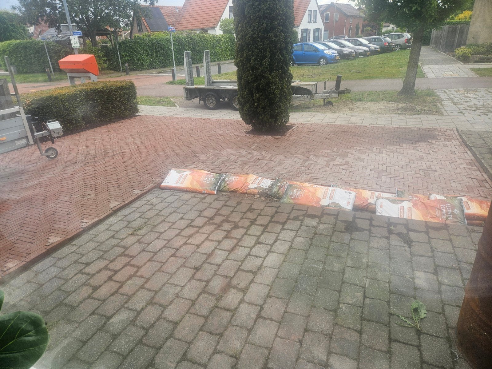 15 m2 terras steen, Ophalen of Verzenden, Beton, Klinkers