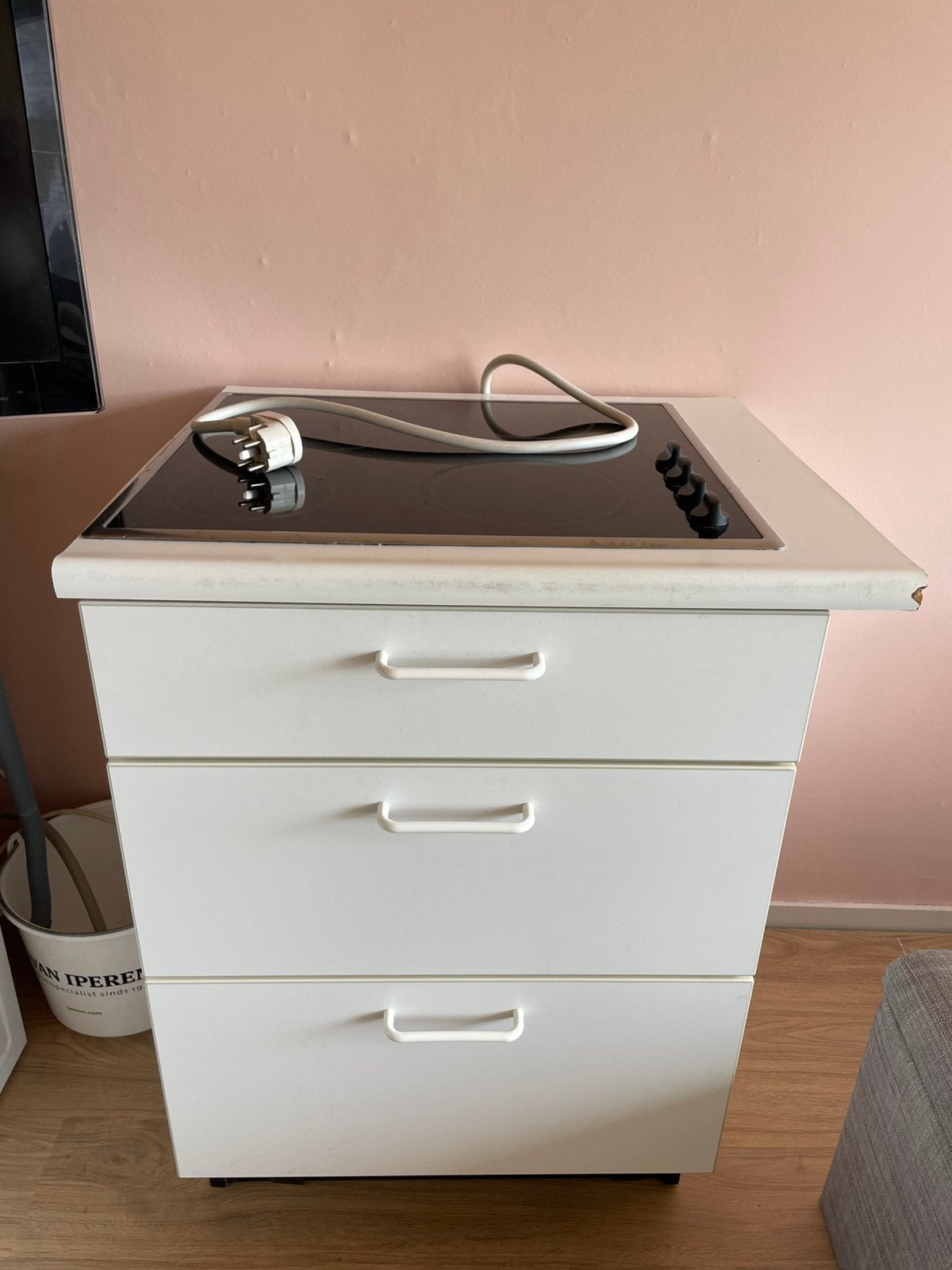 Ladekasten met elektrische Siemens kookplaat, Ophalen, Gebruikt, 50 tot 100 cm, 3 of 4 laden