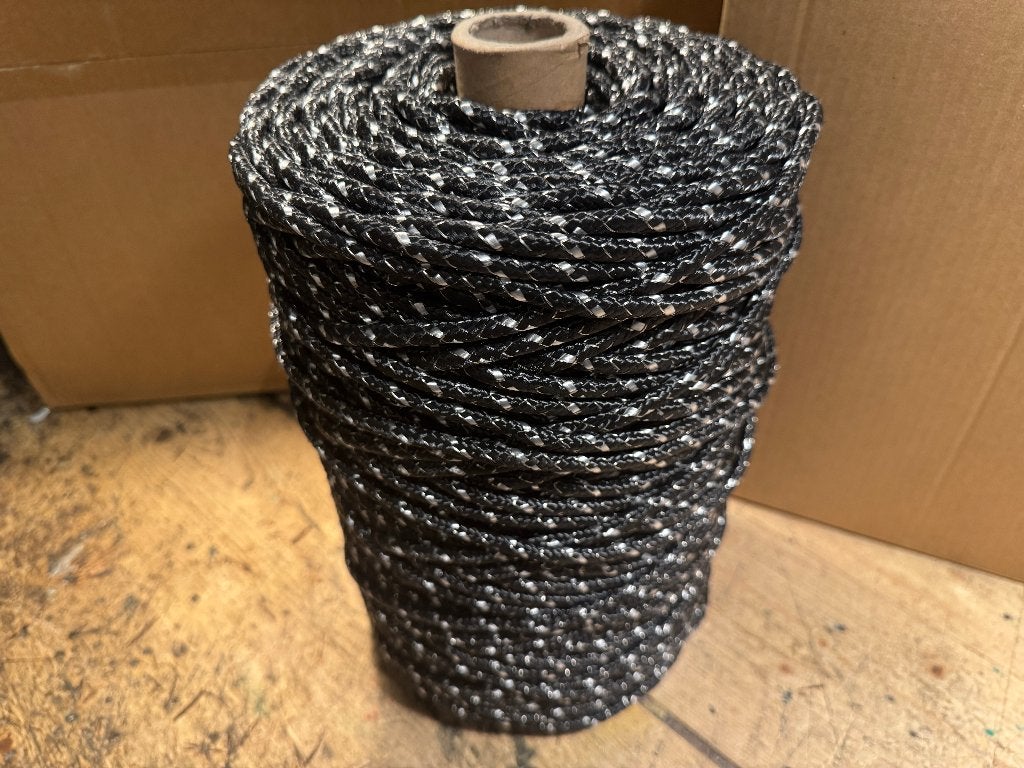 SCHRIKKOORD BRAIDED 6mm/200mtr/ZWART