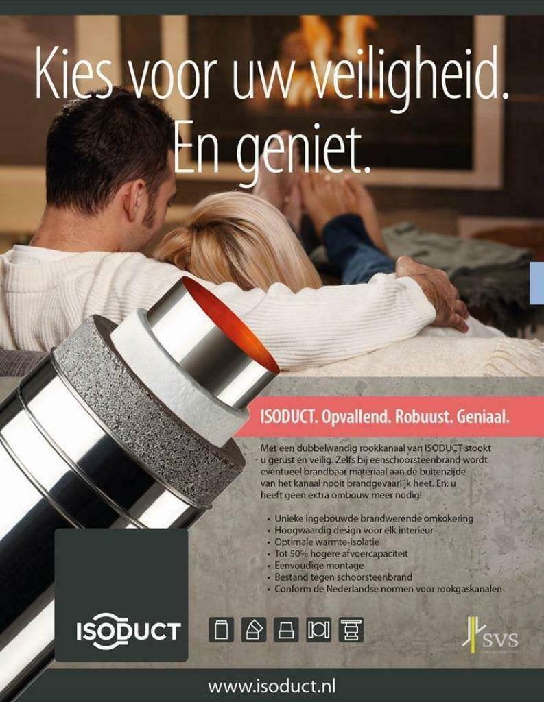 Isoduct rookkanaal/schoorsteen/uit eigen voorraad, Ophalen of Verzenden, Nieuw