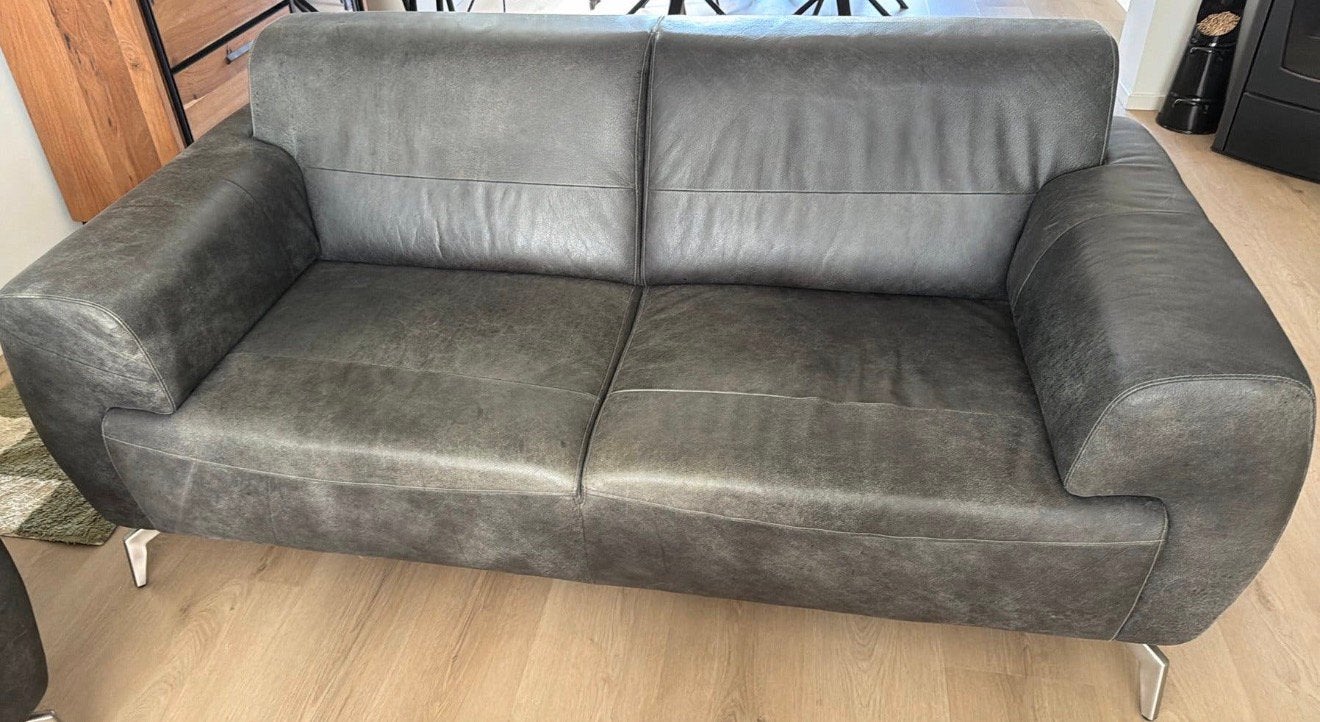 Te koop 2,5 zits lederen bank Henders &Hazel, Huis en Inrichting, Ophalen, 150 tot 200 cm, Tweepersoons, 75 tot 100 cm