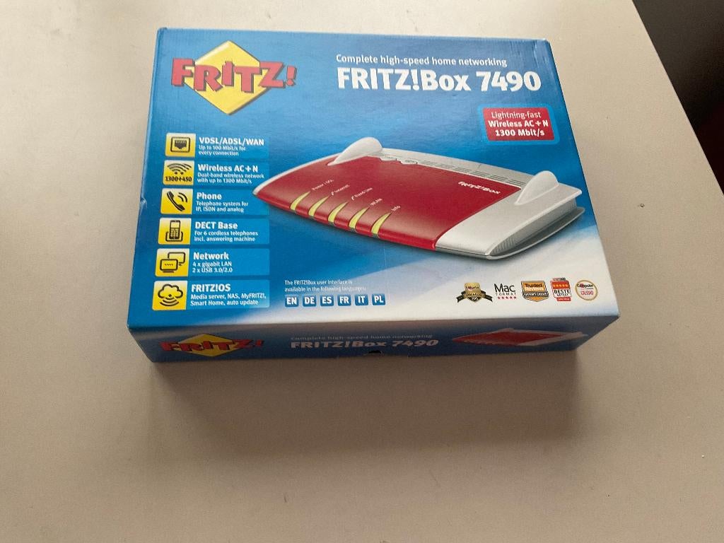 Fritz!Box 7490 DSL modem / Router, Ophalen of Verzenden, Gebruikt, Router met modem, Fritz!box
