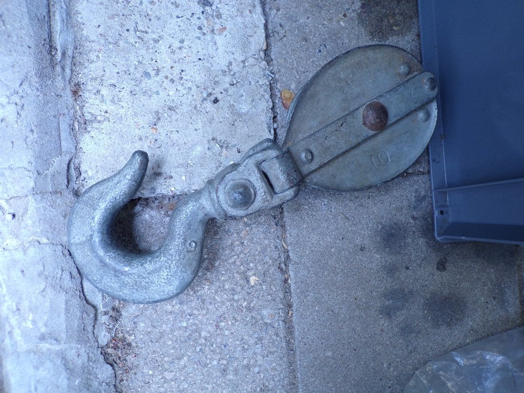 Oude takel met touw, Ophalen of Verzenden, Gebruikt