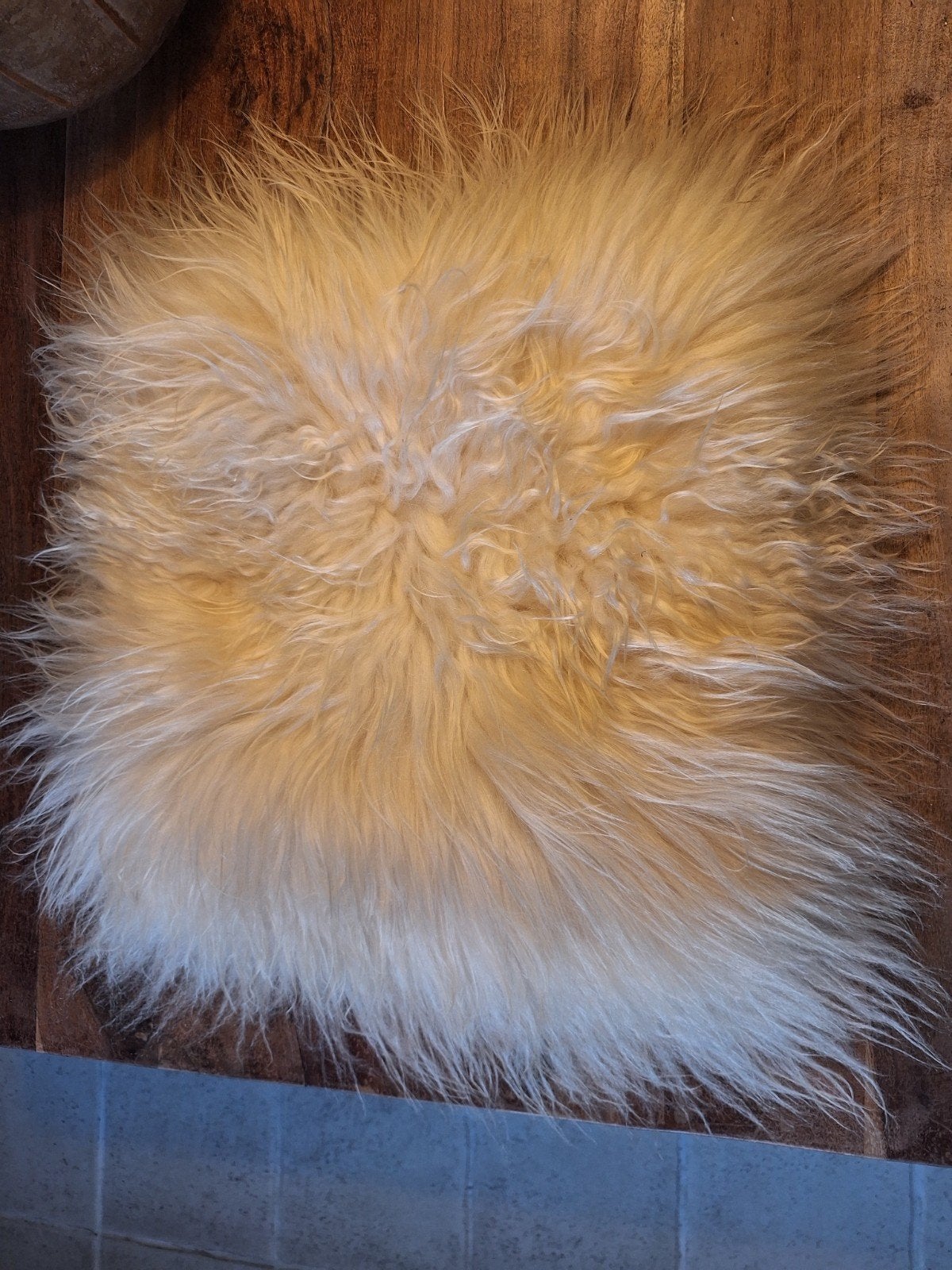 White Iceland schapenvachtje, Ophalen, Wit, 40 cm, 40 cm