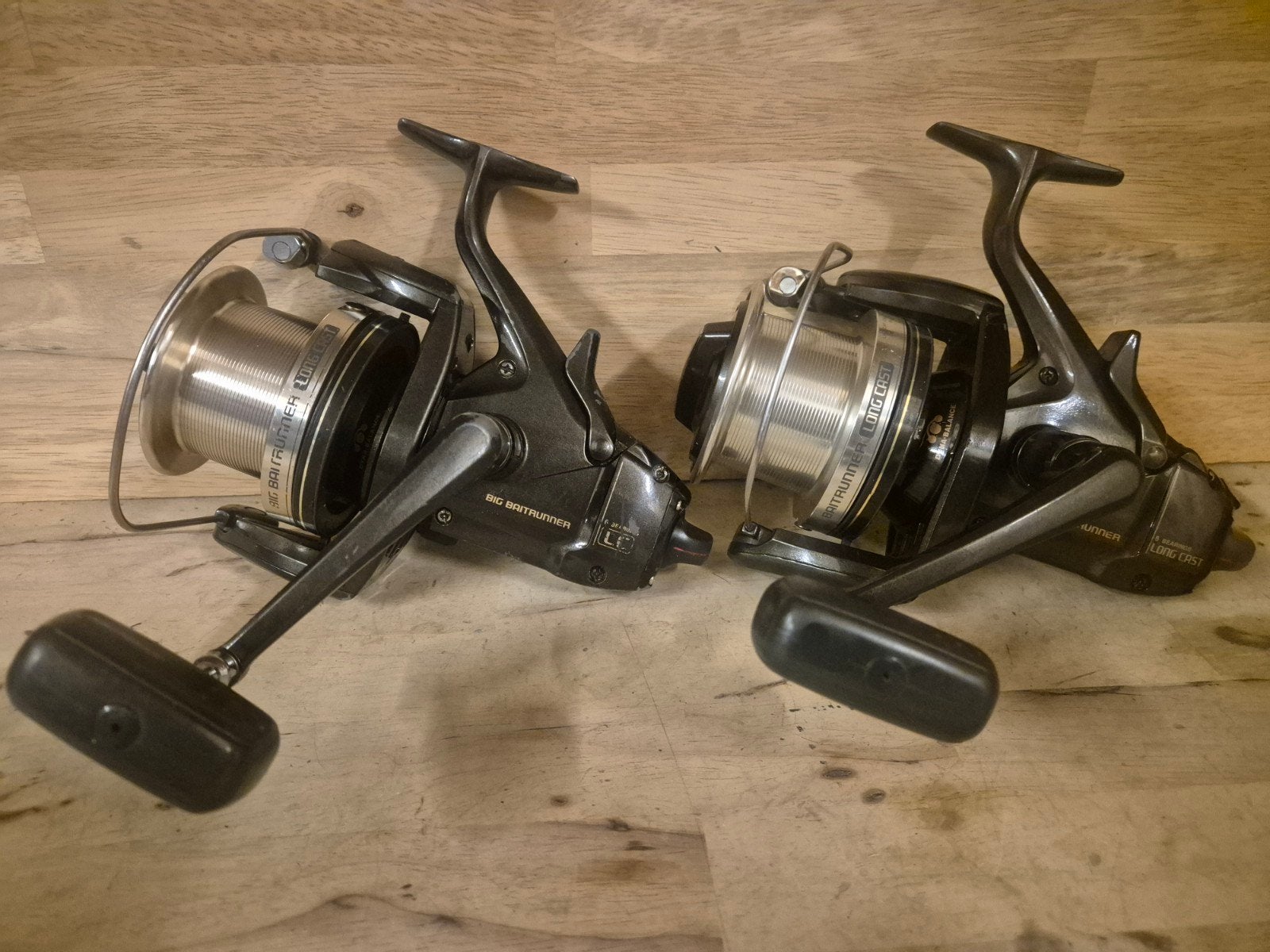 2x shimano big baitrunner long cast LC, Ophalen of Verzenden, Gebruikt, Molen