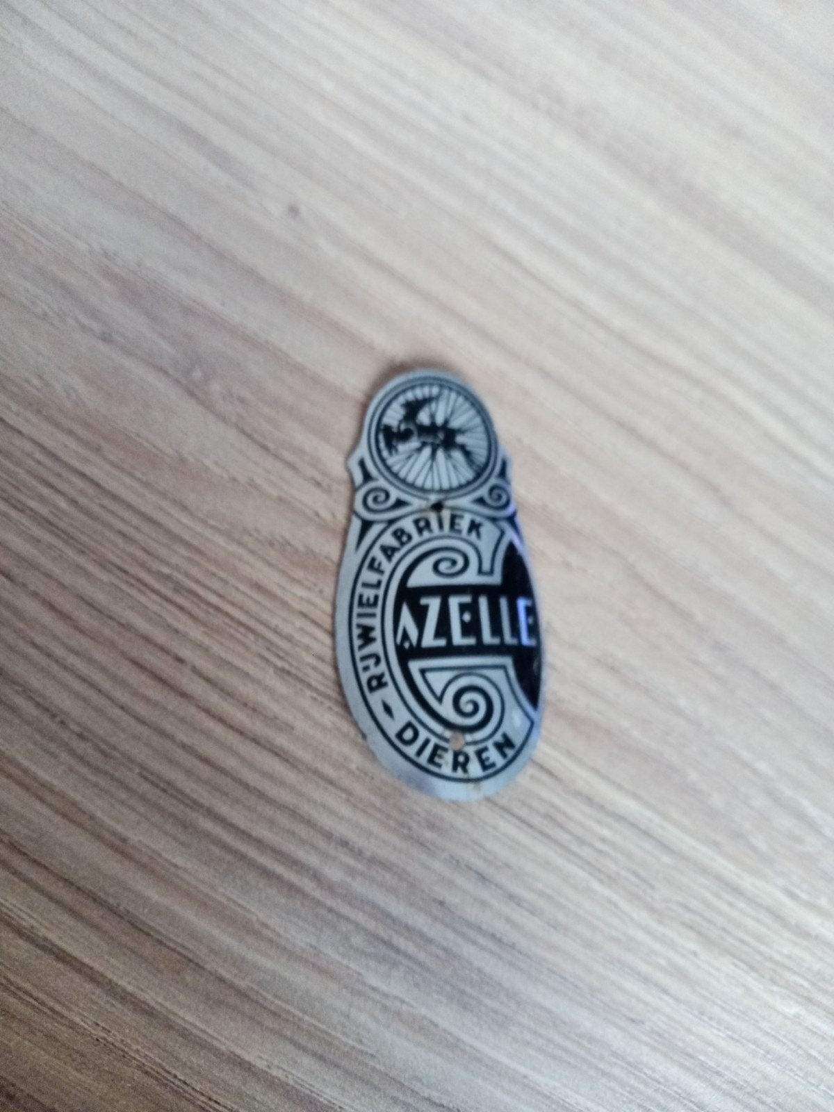 Vintage Gazelle fiets hoofd plaatje - Rijwielfabriek Dieren, Ophalen of Verzenden, Gebruikt, Gazelle