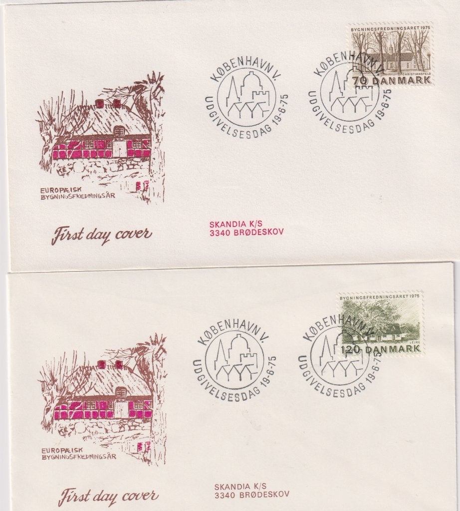 Denemarken 1975 Europa Monumentenzorg schilderijen 3x S249, Verzenden, Onbeschreven, Europa