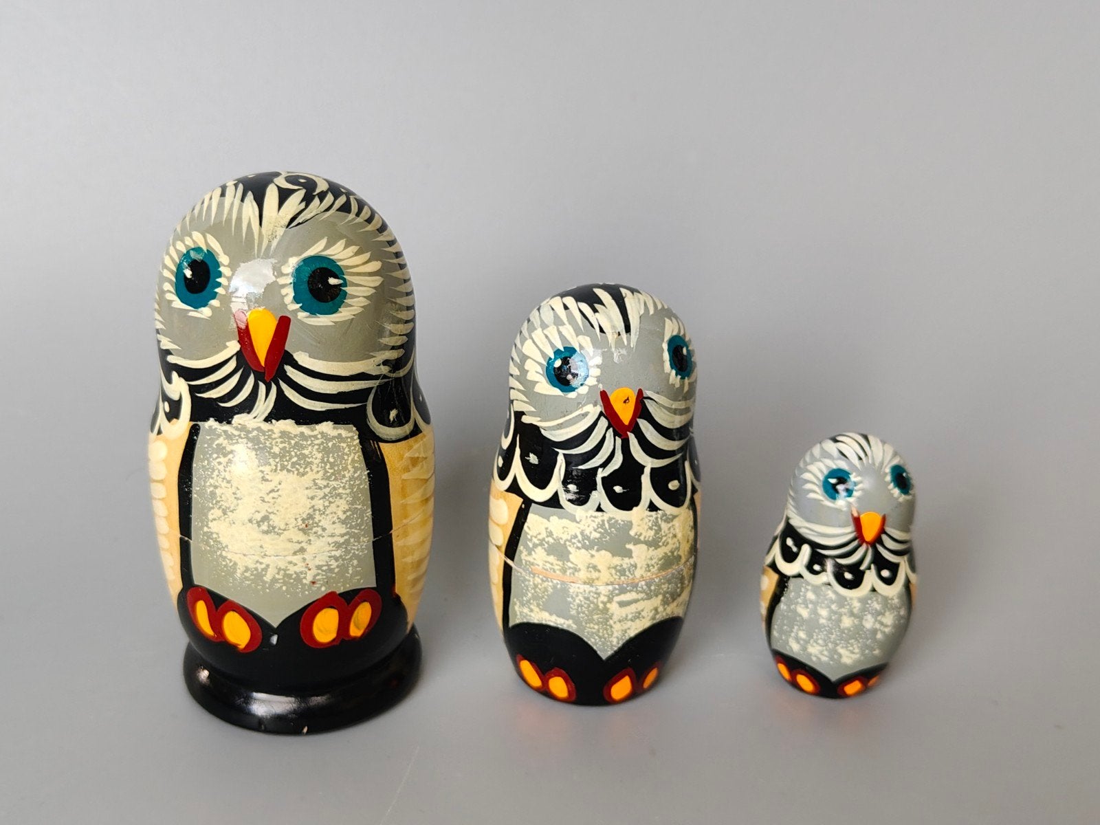 Matroesjka / Baboesjka uilen set vintage Uil, Verzamelen, Poppetjes en Figuurtjes, Verzenden