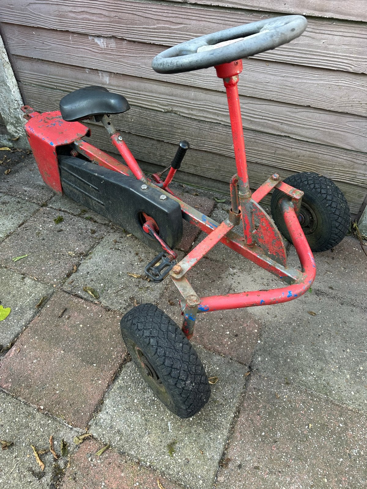 Mammoet driewieler skelter - Vintage rood, Ophalen of Verzenden, Gebruikt, Mammoet