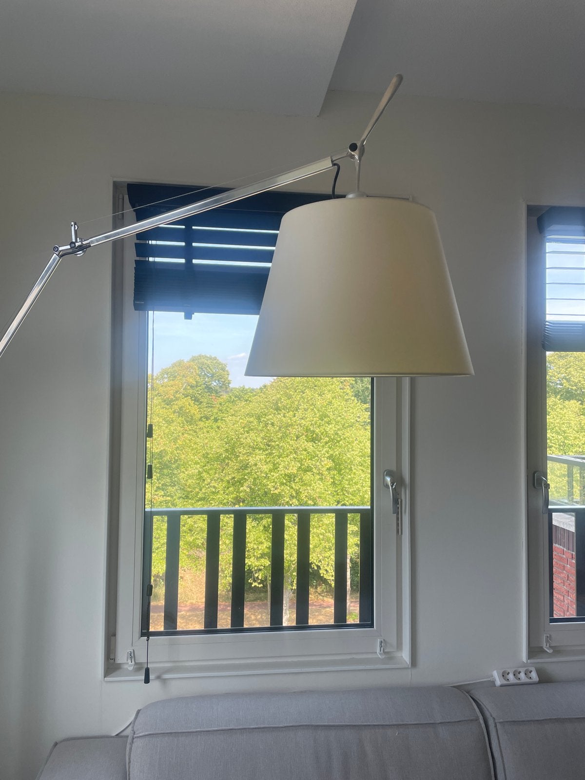 Artemide Tolomeo lampenkap perkament 42 cm, Papier/karton, Gebruikt, Overige typen, Rond