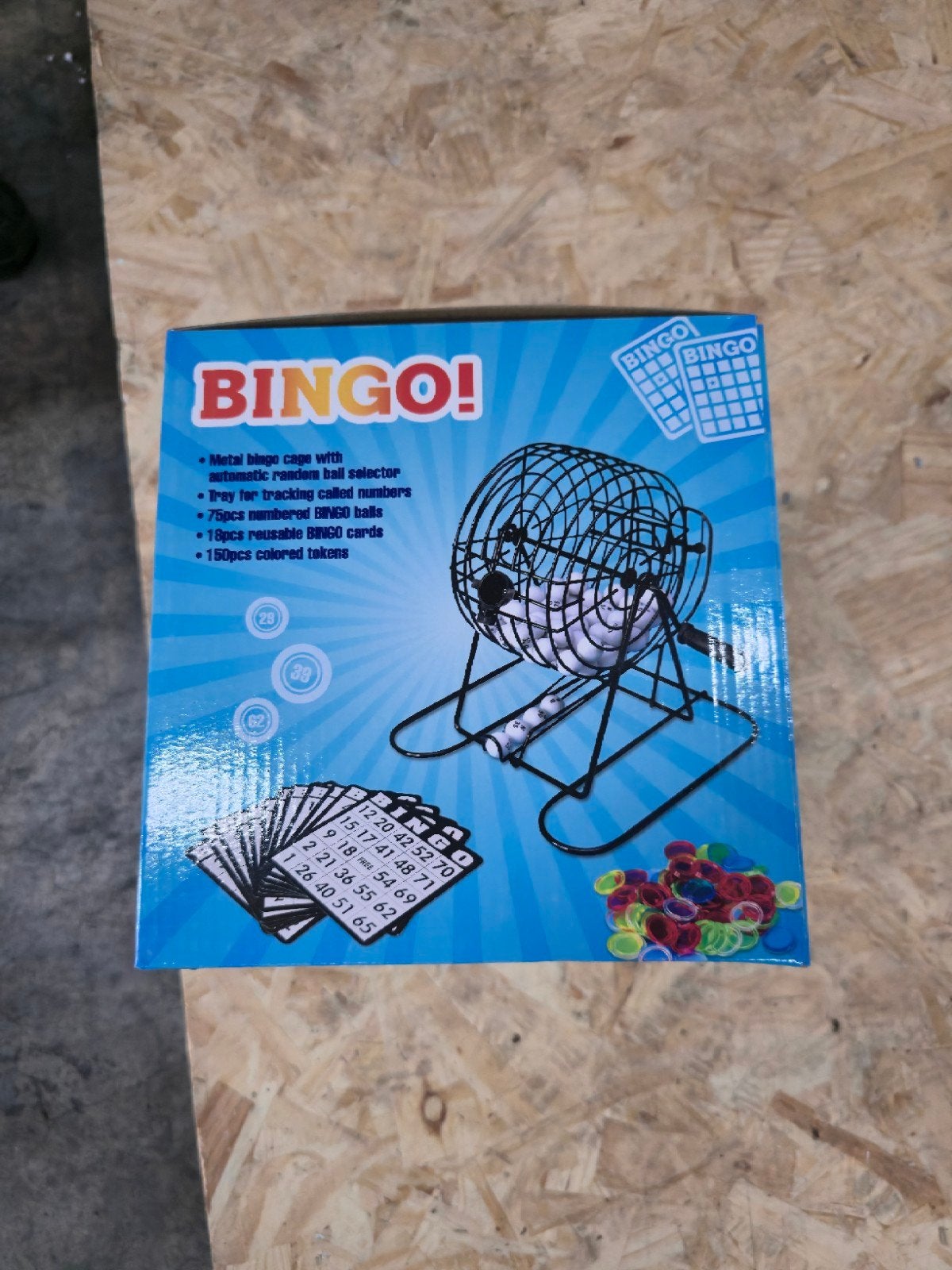 Bingo Spel - Compleet met Metalen Kooi en Kaarten, Vijf spelers of meer, Verzenden, Nieuw
