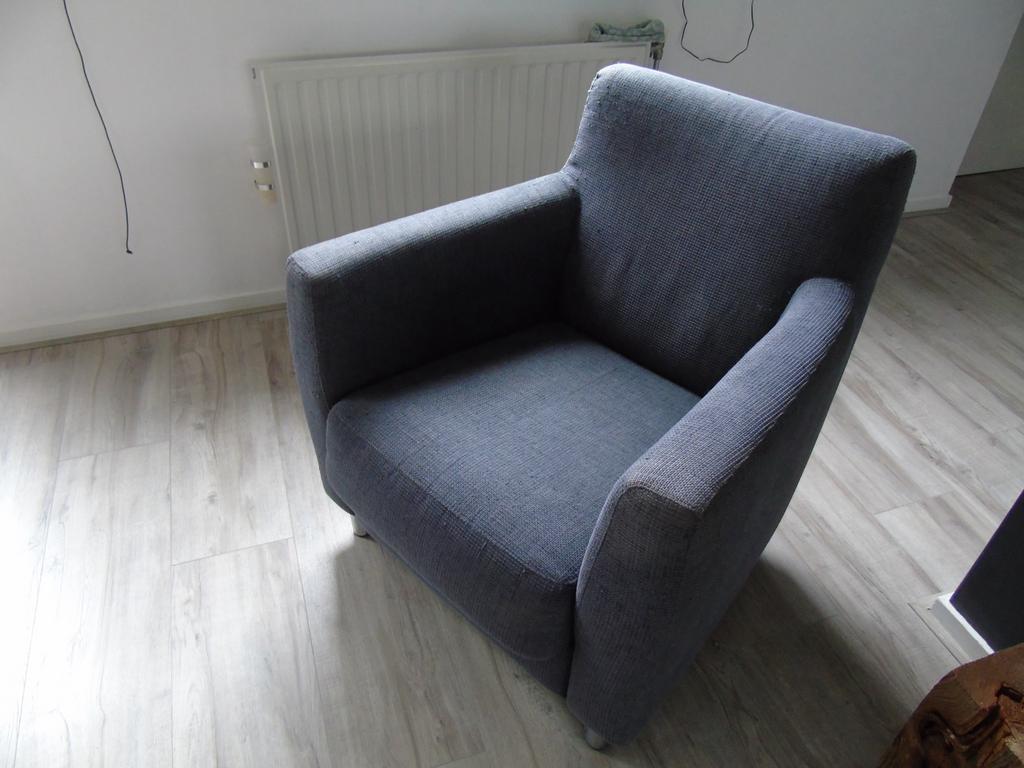 Grijze fauteuil - Gebruikt, maar in goede staat, Ophalen, Gebruikt, Stof