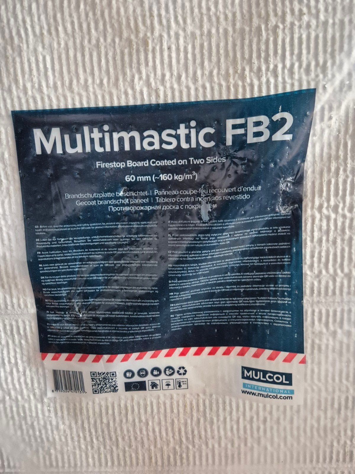 Multimastic FB2 Brandwerende Platen - 60mm dik, Overige materialen, 4 tot 8 cm, Dakisolatie, Nieuw