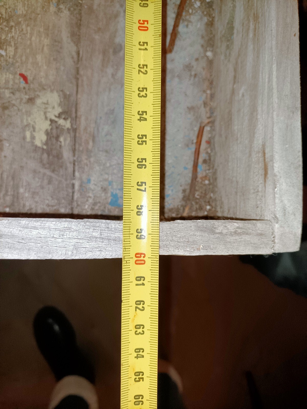Groot houten dienblad. Verweerd. Brocante, Huis en Inrichting, Woonaccessoires | Dienbladen, Ophalen, Gebruikt, ., Vierkant