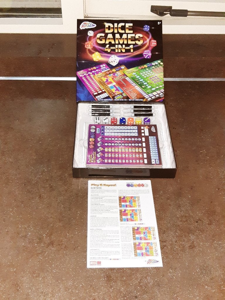 Dice games 4 in 1 nieuw Grafix, Hobby en Vrije tijd, Gezelschapsspellen | Bordspellen, Ophalen of Verzenden, Nieuw