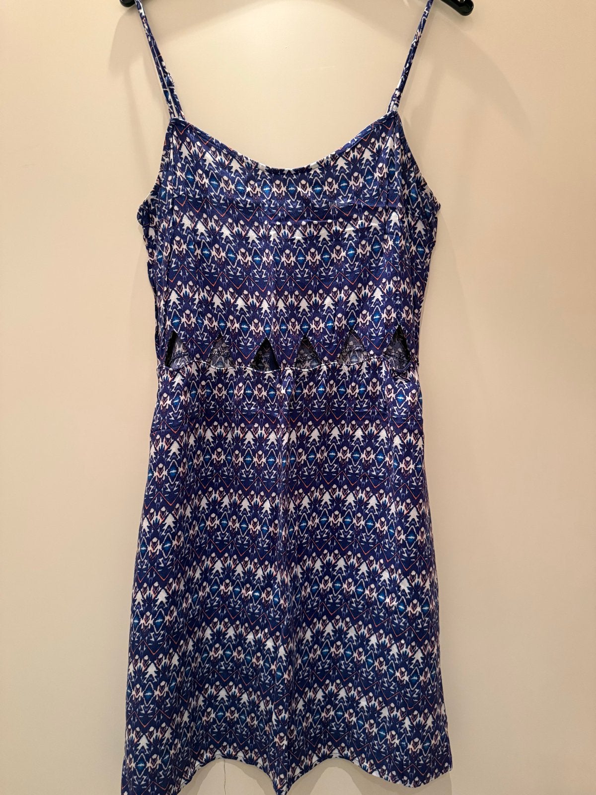 Divided H&M Zomerjurkje met cut-outs, Maat 38/40 (M), Blauw, Ophalen of Verzenden, Gedragen