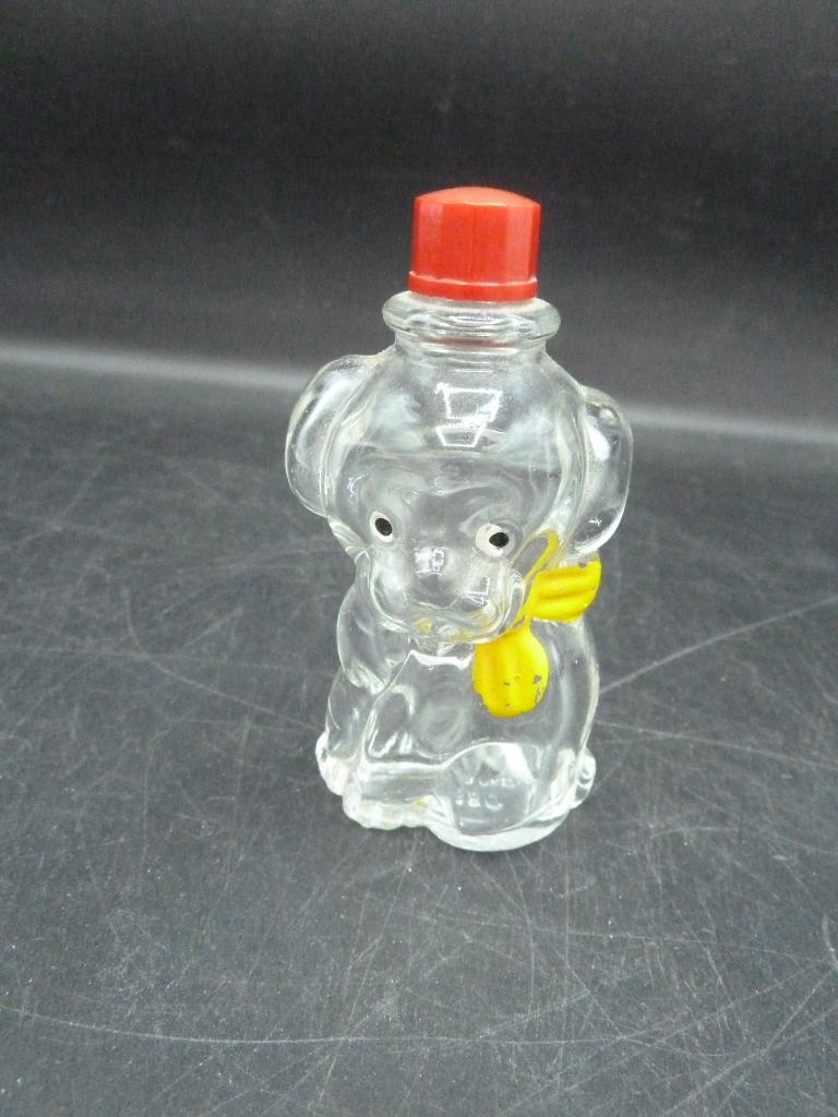 Vintage glazen parfumflesje hondje puppy, Antiek en Kunst, Antiek | Glas en Kristal, Ophalen of Verzenden