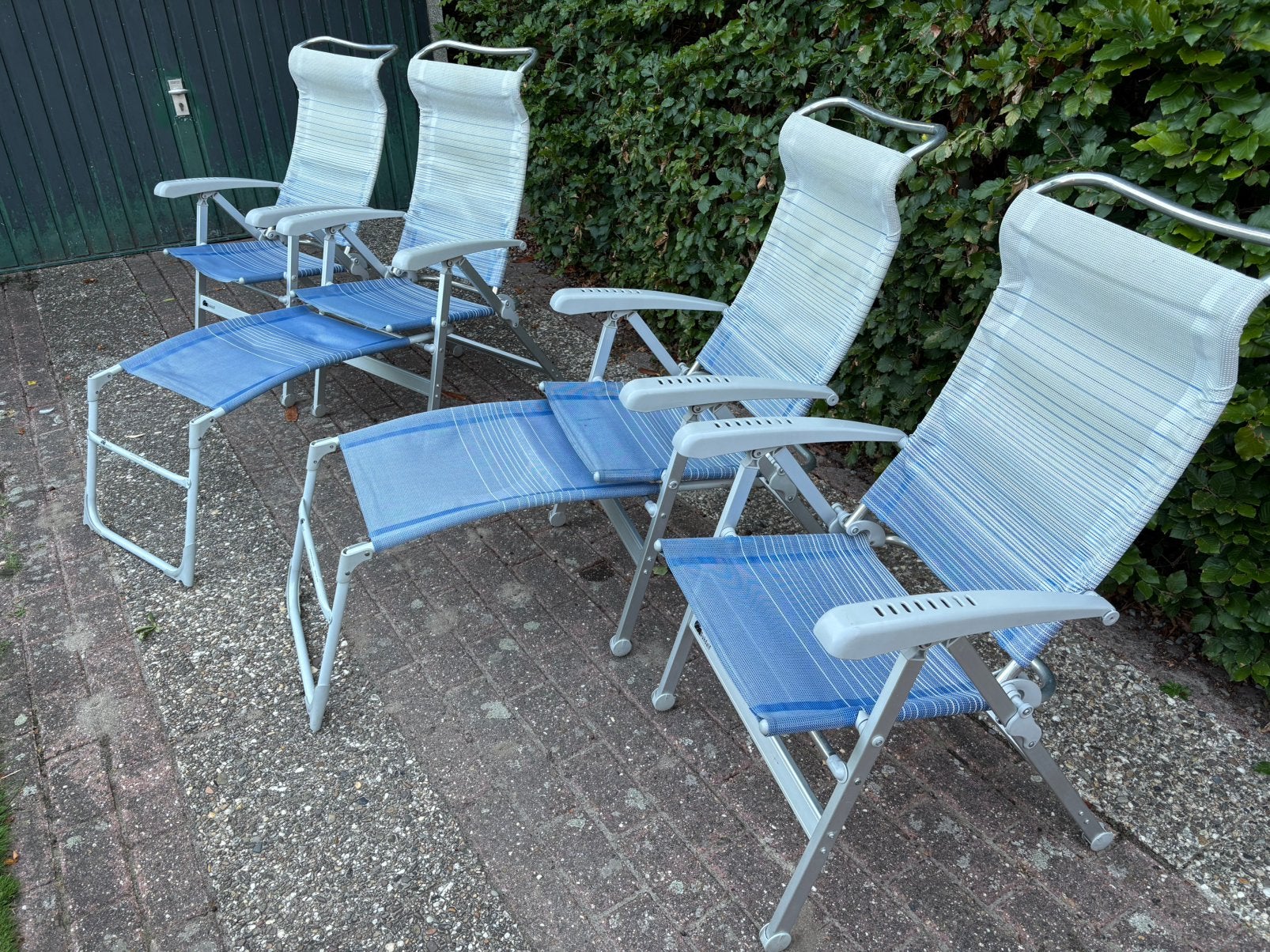 Dukdalf campingstoelen met voetenbank, Ophalen, Gebruikt, Campingstoel