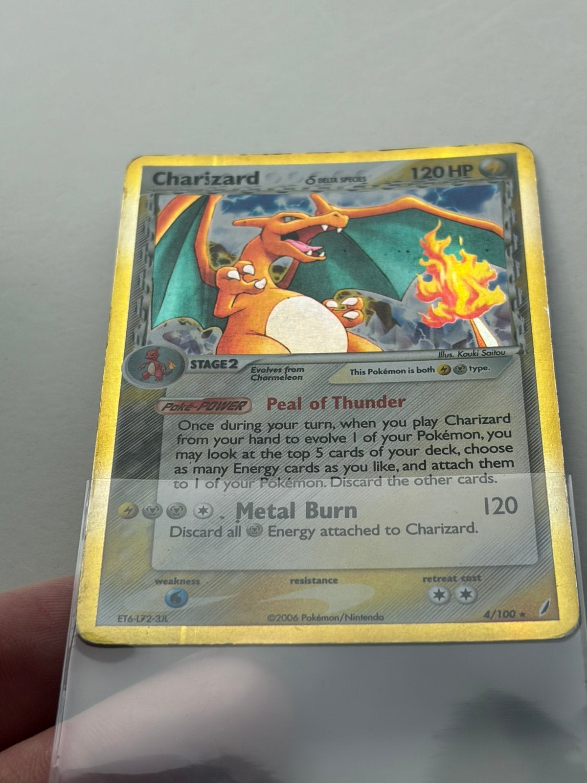 Charizard delta played, Ophalen of Verzenden, Gebruikt, Losse kaart