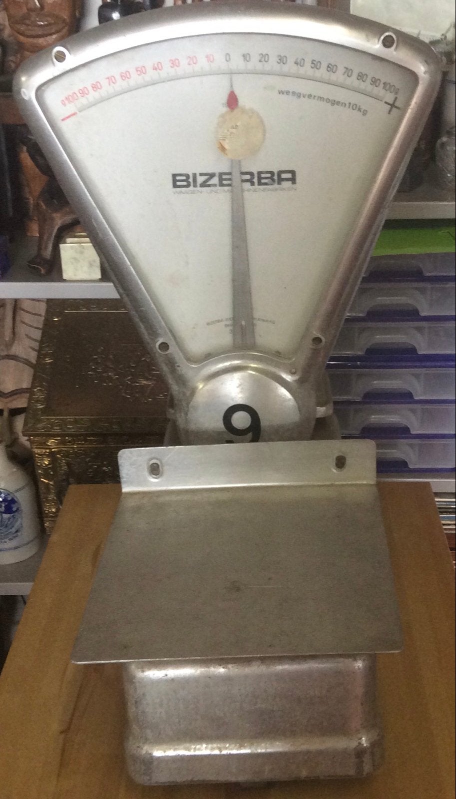 Twee retro weegschalen - Bizerba en balansweegschaal, Ophalen