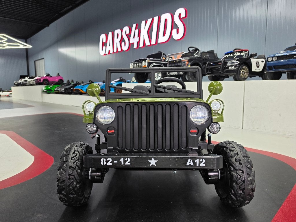 Army Ranger Kinder Buggy - 24 volt - 2 pers. leren zit - RC, Ophalen of Verzenden, Nieuw, Afstandsbediening
