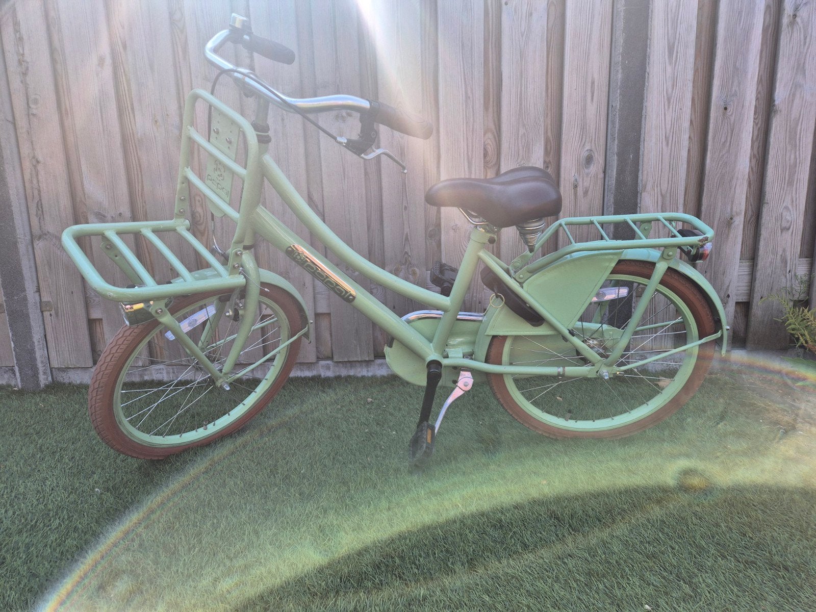 Popal meisjesfiets 20 inch Mintgroen, Fietsen en Brommers, Fietsen | Meisjes, Ophalen, Terugtraprem, Gebruikt, Handrem