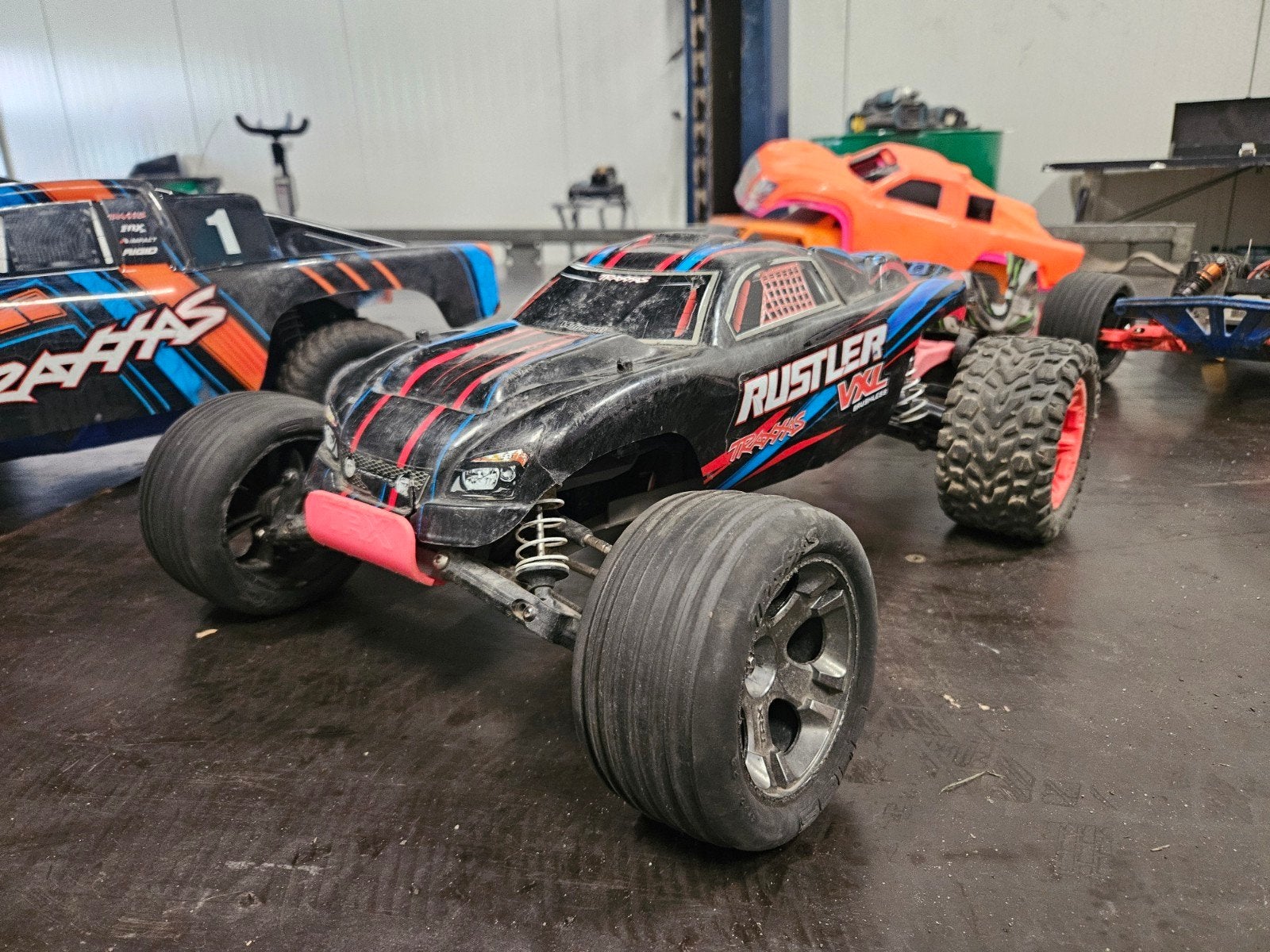 Traxxas Rustler 2WD Velineon 3s, Gebruikt, Auto offroad, Schaal 1:10, RTR (Ready to Run)