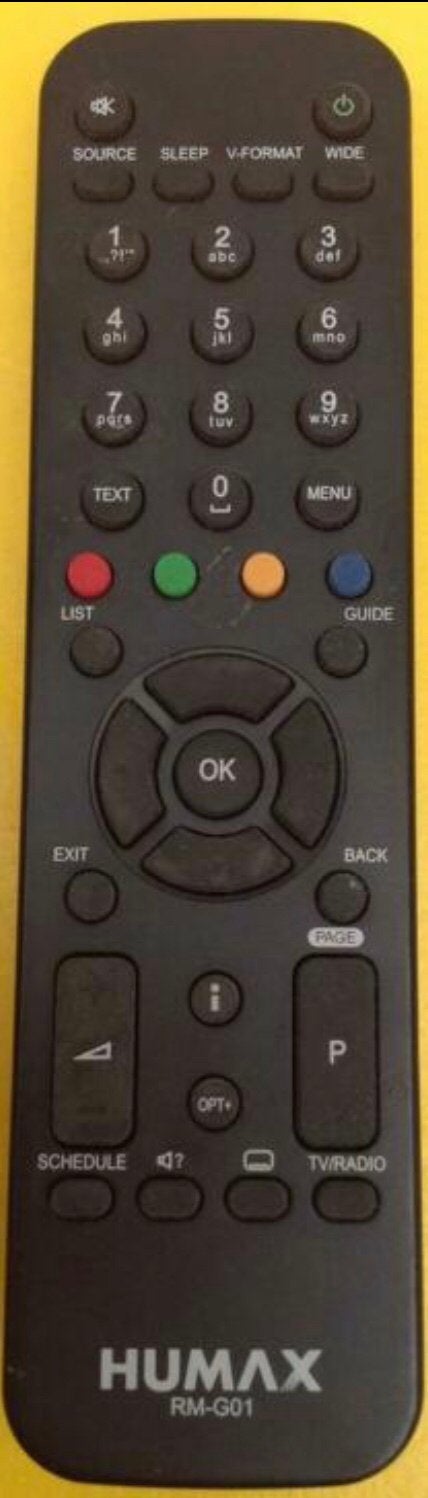 ORIGINELE HUMAX RM-G01 AFSTANDSBEDIENING, Ophalen of Verzenden, Gebruikt, Origineel, Receiver of Versterker