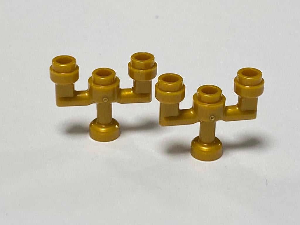 Partij nieuwe Lego 2x gouden Kandelaars, Overige thema's, Lego, Nieuw, Ophalen of Verzenden