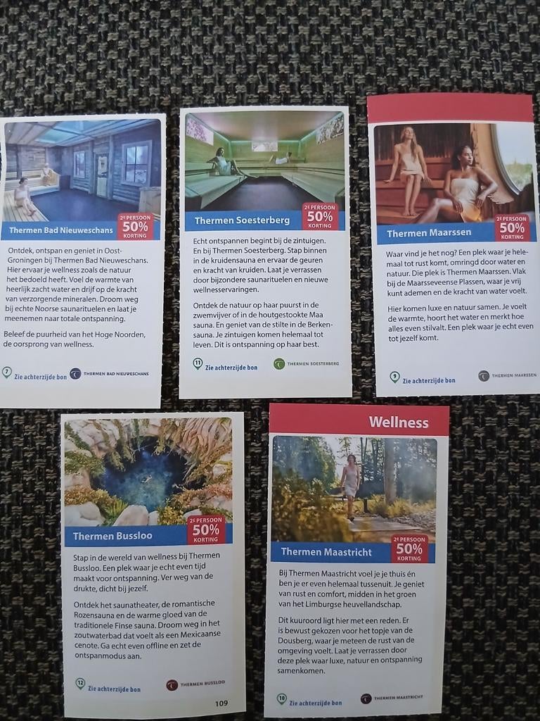 2e persoon 50% korting bij Thermen
