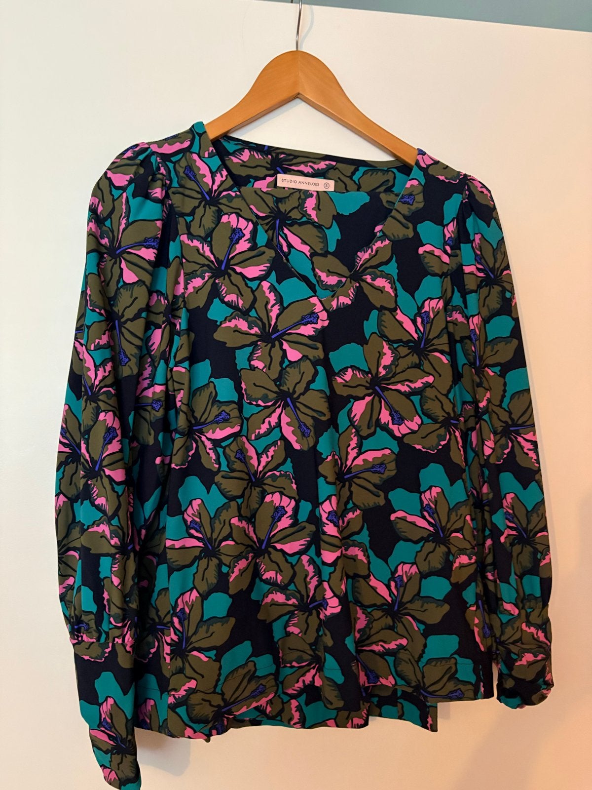 Studio Anneloes Pak (shirt S, broek M) - Bloemenprint, Maat 38/40 (M), Meerkleurig, Ophalen of Verzenden, Lange mouw