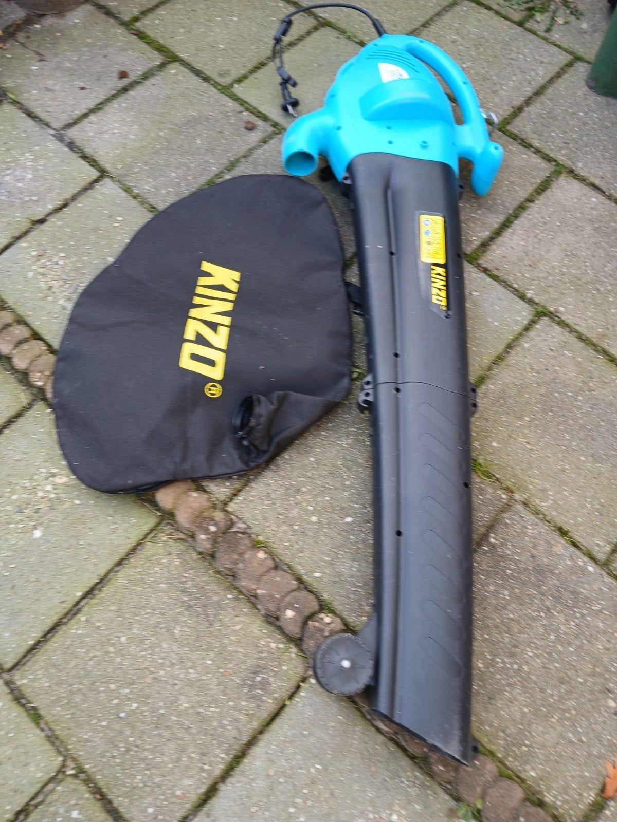 Kinzo bladblazer met nieuwe bladzak, elektrisch, Gebruikt, Met opvangzak, Kinzo, Handgedragen