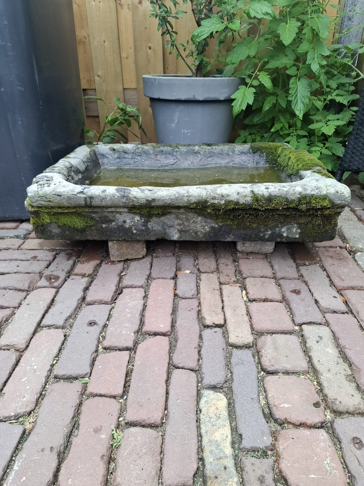 Orginele oude marmeren trog, wasbak, vogelbak, bloembak., Overige materialen, Gebruikt, Minder dan 30 cm, Ophalen of Verzenden