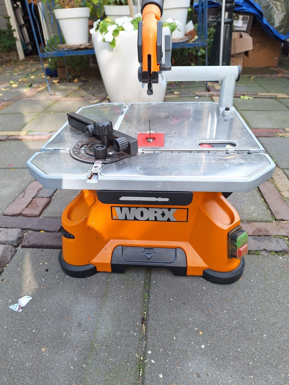 Worx WX570 Bladrunner - Compacte Tafelzaag, Gebruikt, Worx, Overige typen, 600 tot 1200 watt