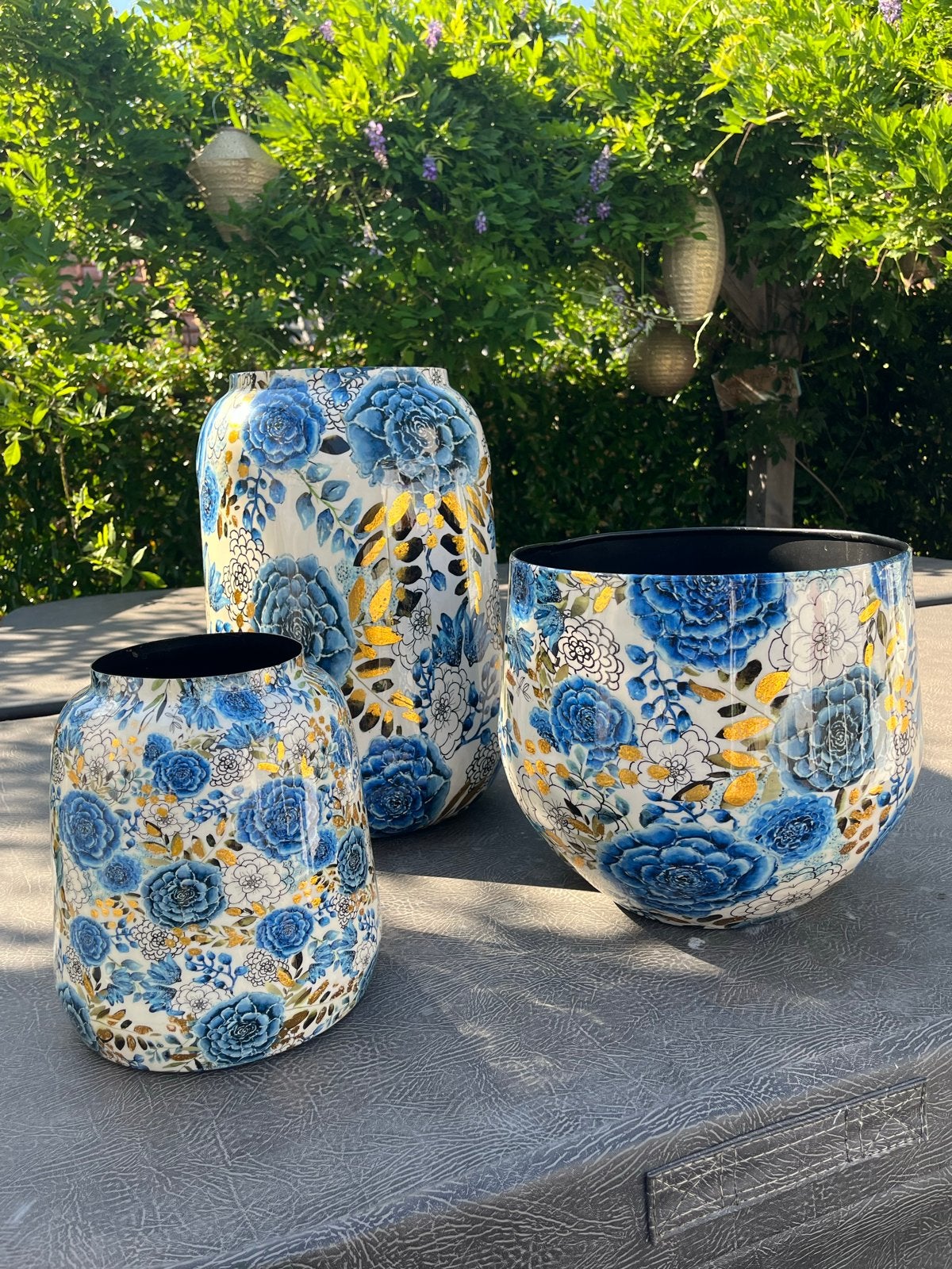 Set van 3 TS Collection vazen Dutch Blue Lammie design, Huis en Inrichting, Woonaccessoires | Vazen, Ophalen, Zo goed als nieuw