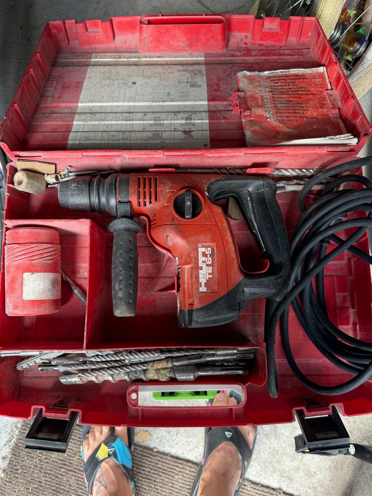 Hilti TE 6-S Boorhamer met koffer en accessoires, Boor- en/of Breekhamer, Ophalen of Verzenden, Klopboormechanisme, Gebruikt