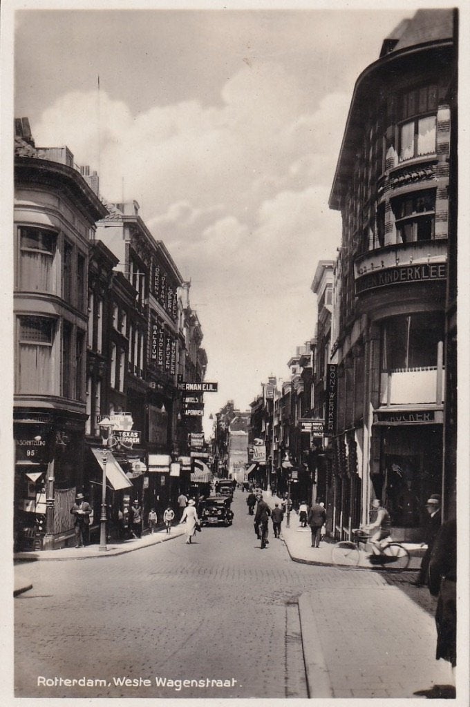 729D Rotterdam Westewagenstraat, kort voor uitbreken WO2, Ophalen of Verzenden, 1920 tot 1940, Ongelopen, Zuid-Holland
