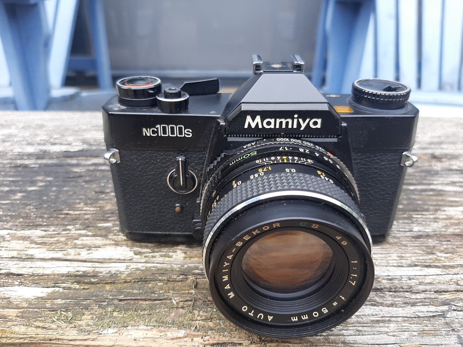Mamiya NC1000s Spiegelreflexcamera met 50mm f/1.7 lens, Ophalen, Gebruikt, Spiegelreflex, Overige Merken