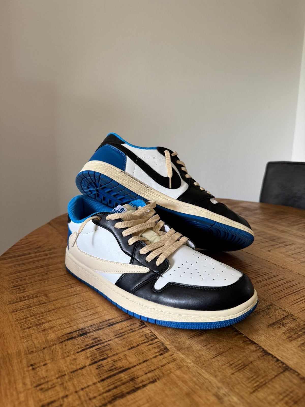 Nike Air Jordan 1 Low Travis Scott x Fragment 46, Ophalen, Blauw, Nieuw, Sneakers of Gympen