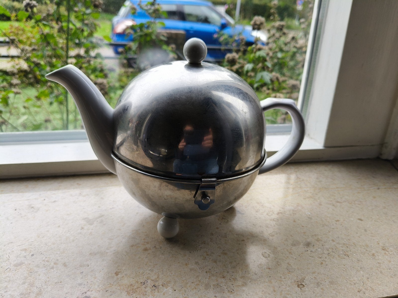 Cerind Porcelana Theepot met Thermothe Inox Houder, Ophalen of Verzenden