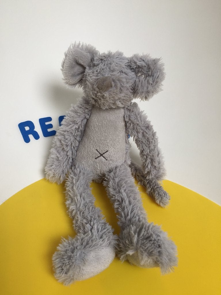 K2514 happy horse muis grijs, Kinderen en Baby's, Speelgoed | Knuffels en Pluche, Ophalen of Verzenden, Zo goed als nieuw, Overige typen